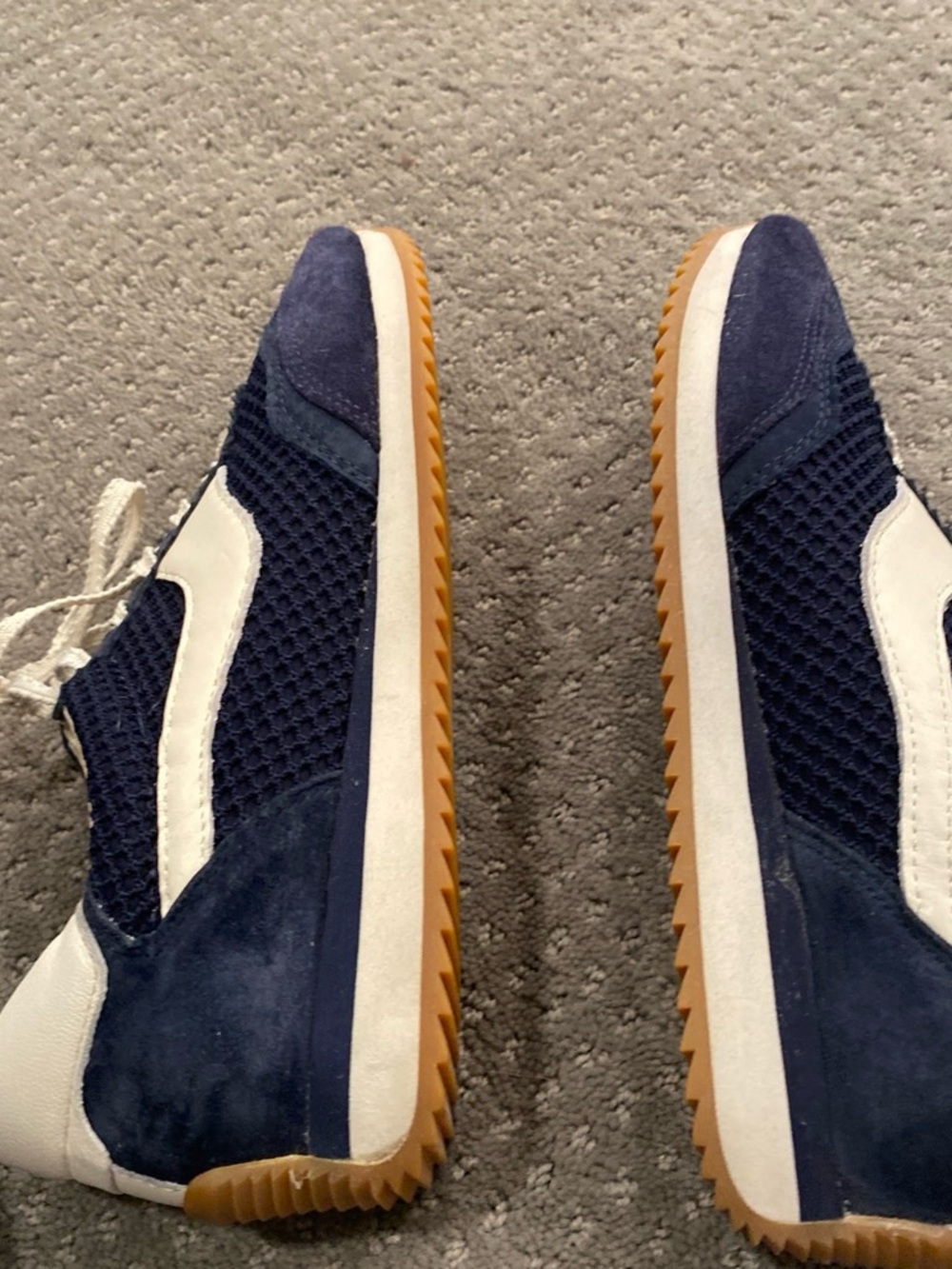 Dolce Vita Navy and White Mesh Lace-Up Sneakers - Picture 5 of 5